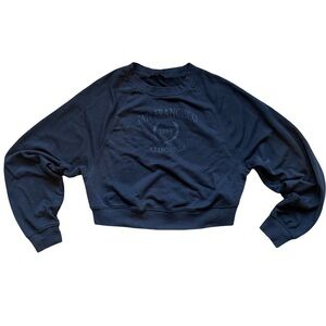 NOBO Blue Crew Neck Sweater Cropped Style Women’s S